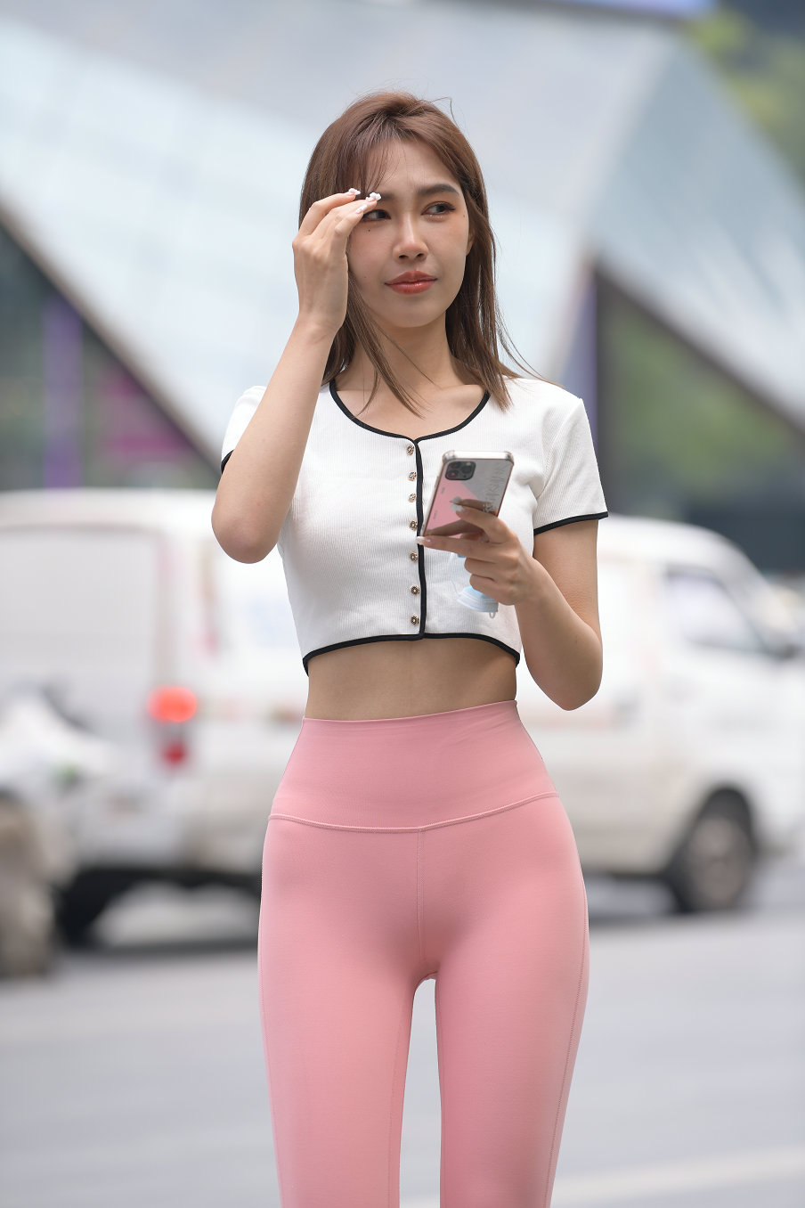 图片[2]-街拍粉色瑜伽裤女孩J2900 645P1V-20.7GB-妹妹图库