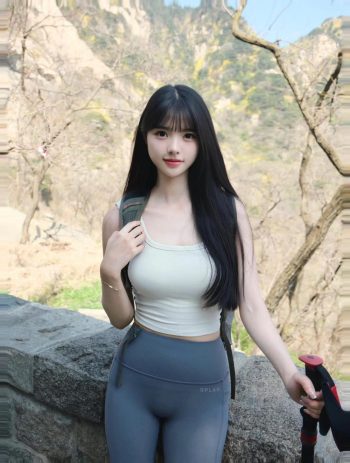 图片[9]-爱爬山的瑜伽裤MM，太甜美了！~-妹妹图库