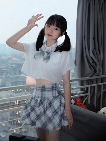 图片[6]-网格丝袜的清纯双马尾小姑娘-妹妹图库