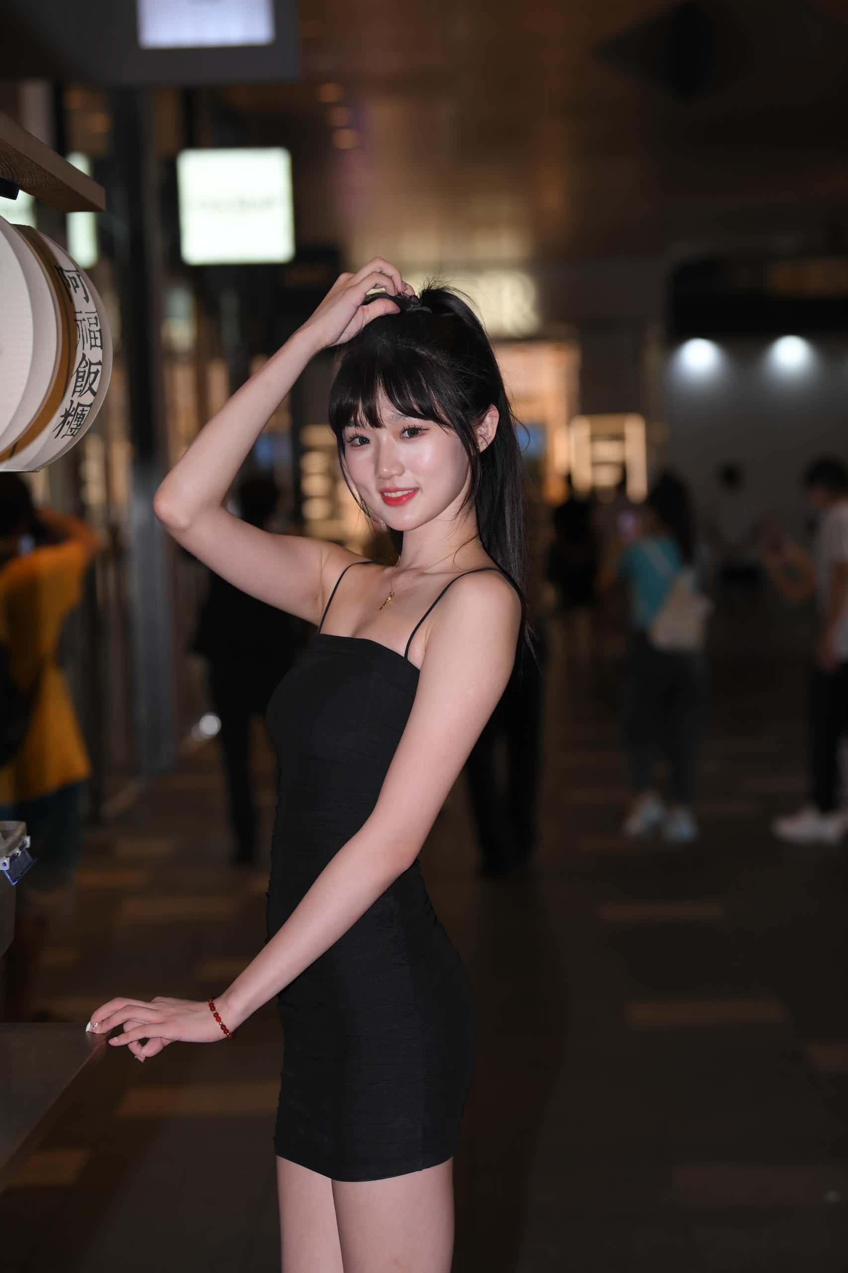 P4185 清纯吊带黑裙 【96P】-妹妹图库