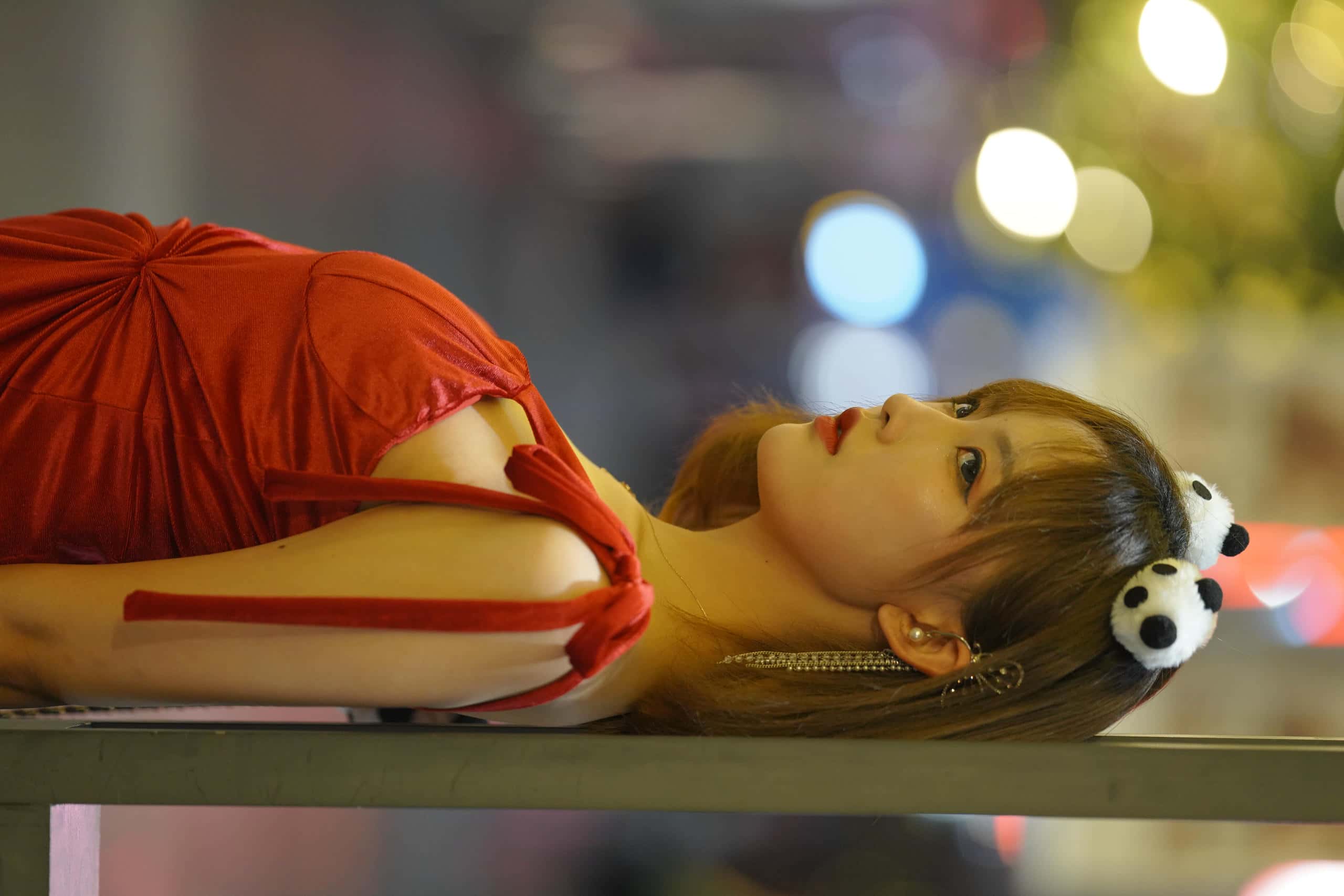 图片[4]-P4187 亮眼红色吊带裙 【352P】-妹妹图库