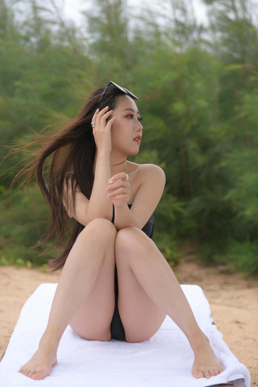 图片[5]-温柔的黑色泳装长发小姐姐【827P】P0227-妹妹图库