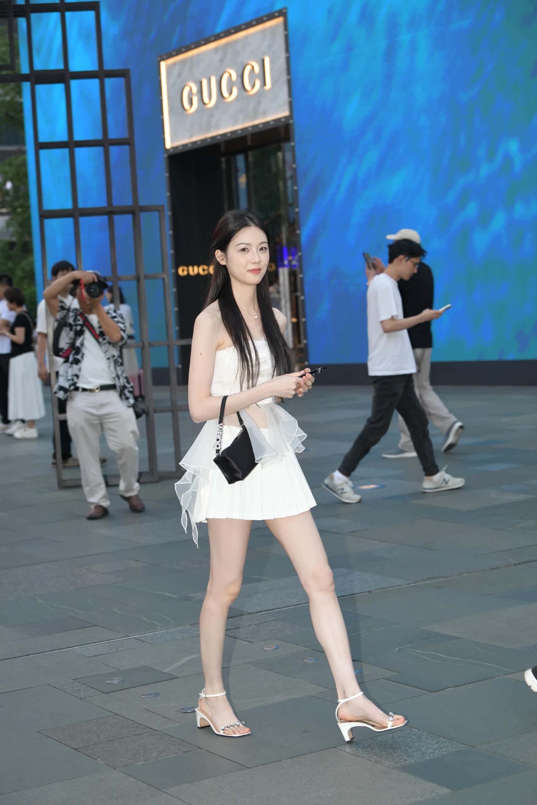 图片[1]-P4227 甜美白色连衣裙 【81P】-妹妹图库