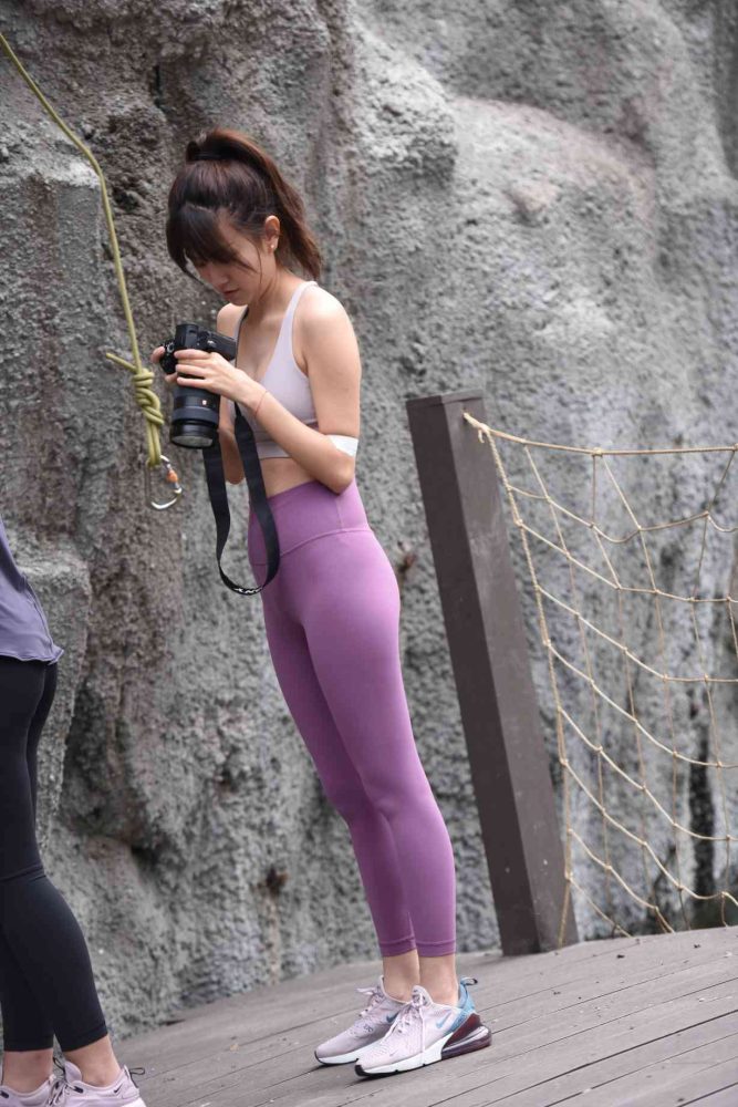 香芋色瑜伽裤高马尾女孩【111P】04039-妹妹图库