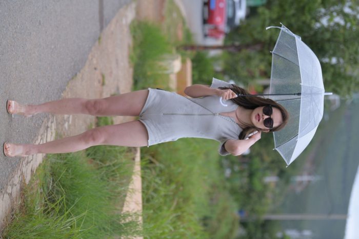 在海边开跑车的连衣短裤女孩【390P】00030-妹妹图库