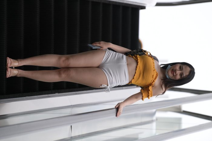 高腰白色短裤的漂亮女孩【767P】00065-妹妹图库