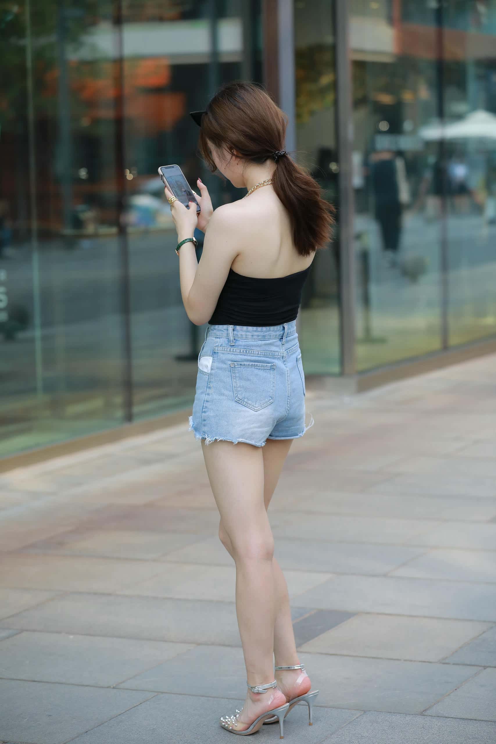 图片[3]-蓝色热裤白嫩香肩【169P】J4790-妹妹图库