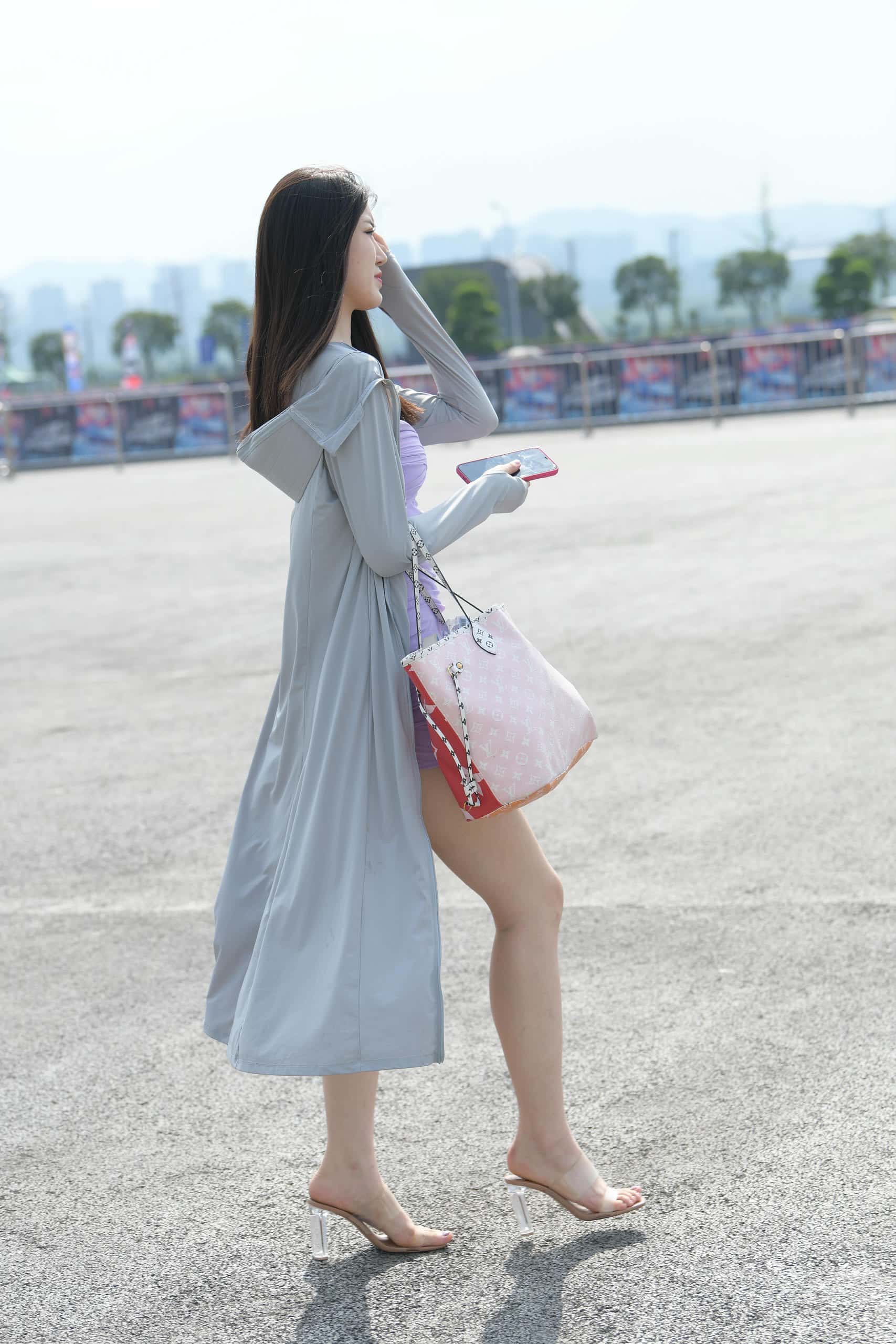 迷人紫色修身裙【64P】P8258-妹妹图库