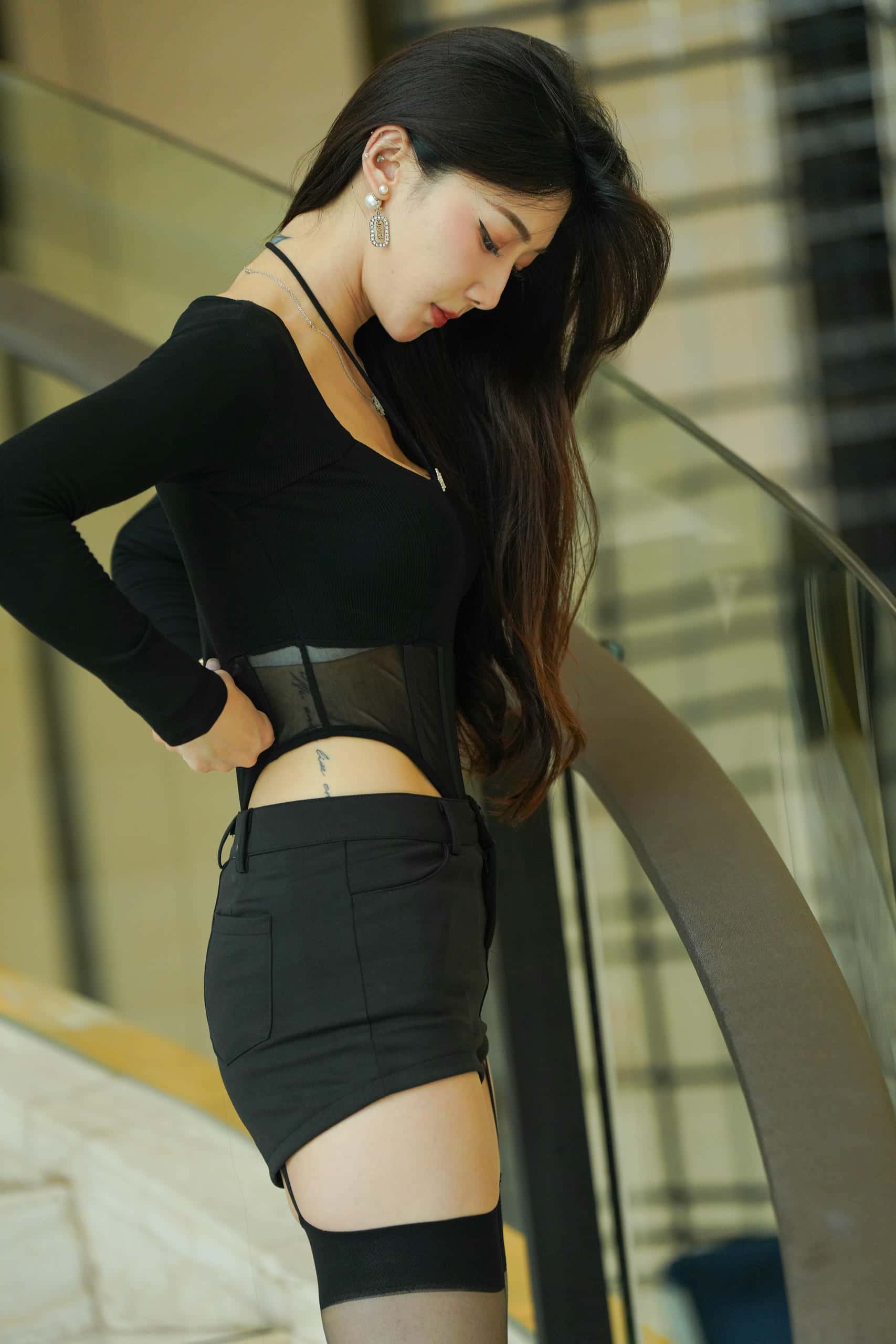 图片[4]-黑色纯欲系小姐姐【84P】J8063-妹妹图库