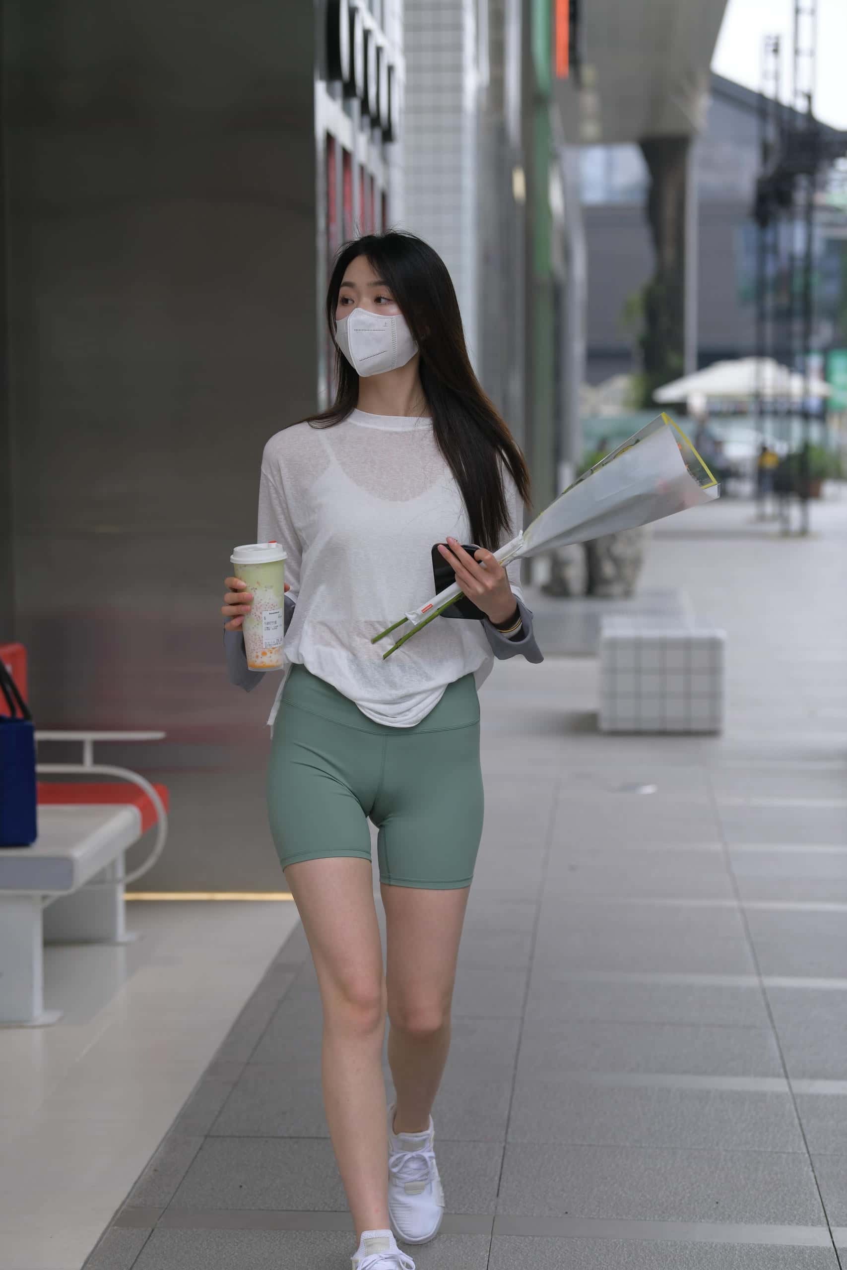 图片[5]-路边买花的白衣长发姑娘【884P】J5726-妹妹图库