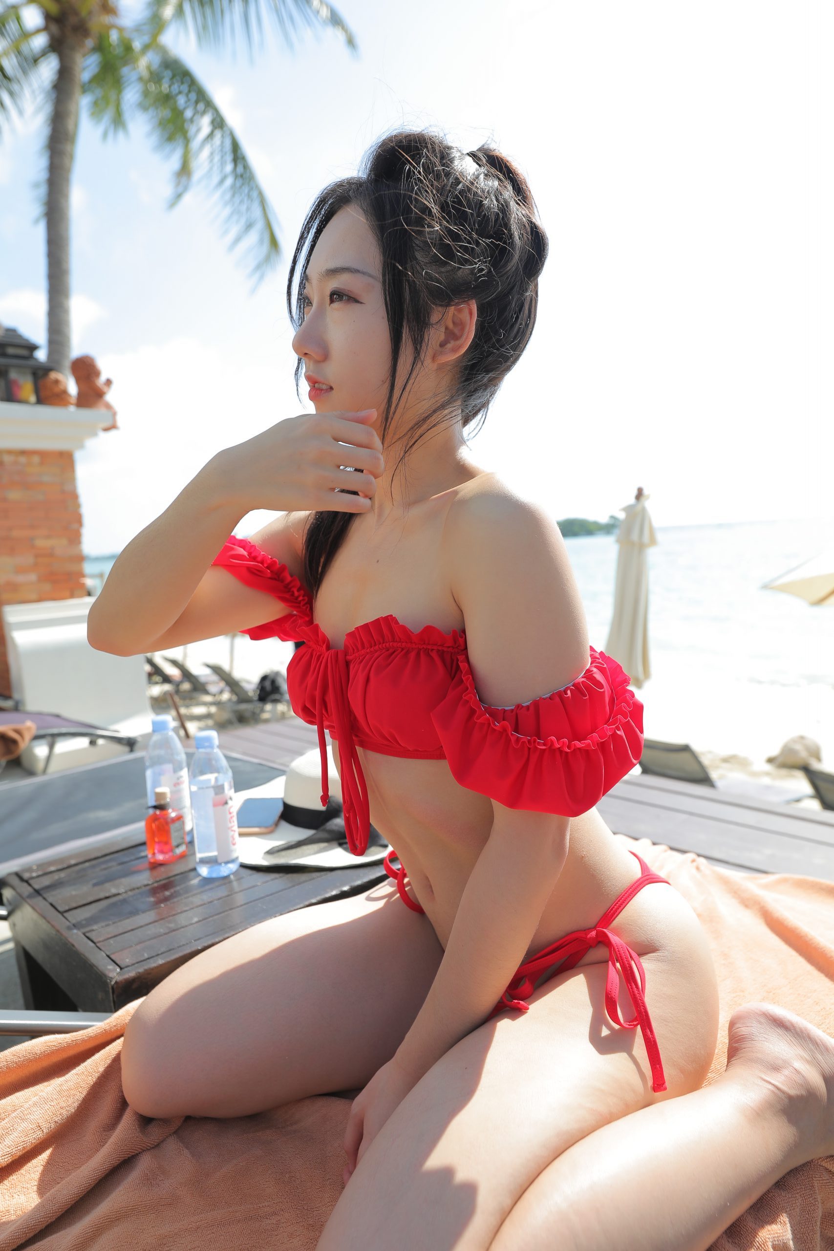 海边度假的红色比基尼小姐姐【364P】J0890-妹妹图库