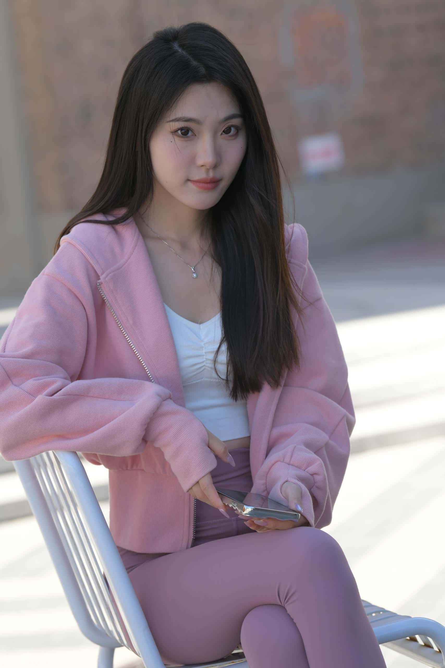 在外面拍照的粉色系女孩【653P】J6238-妹妹图库