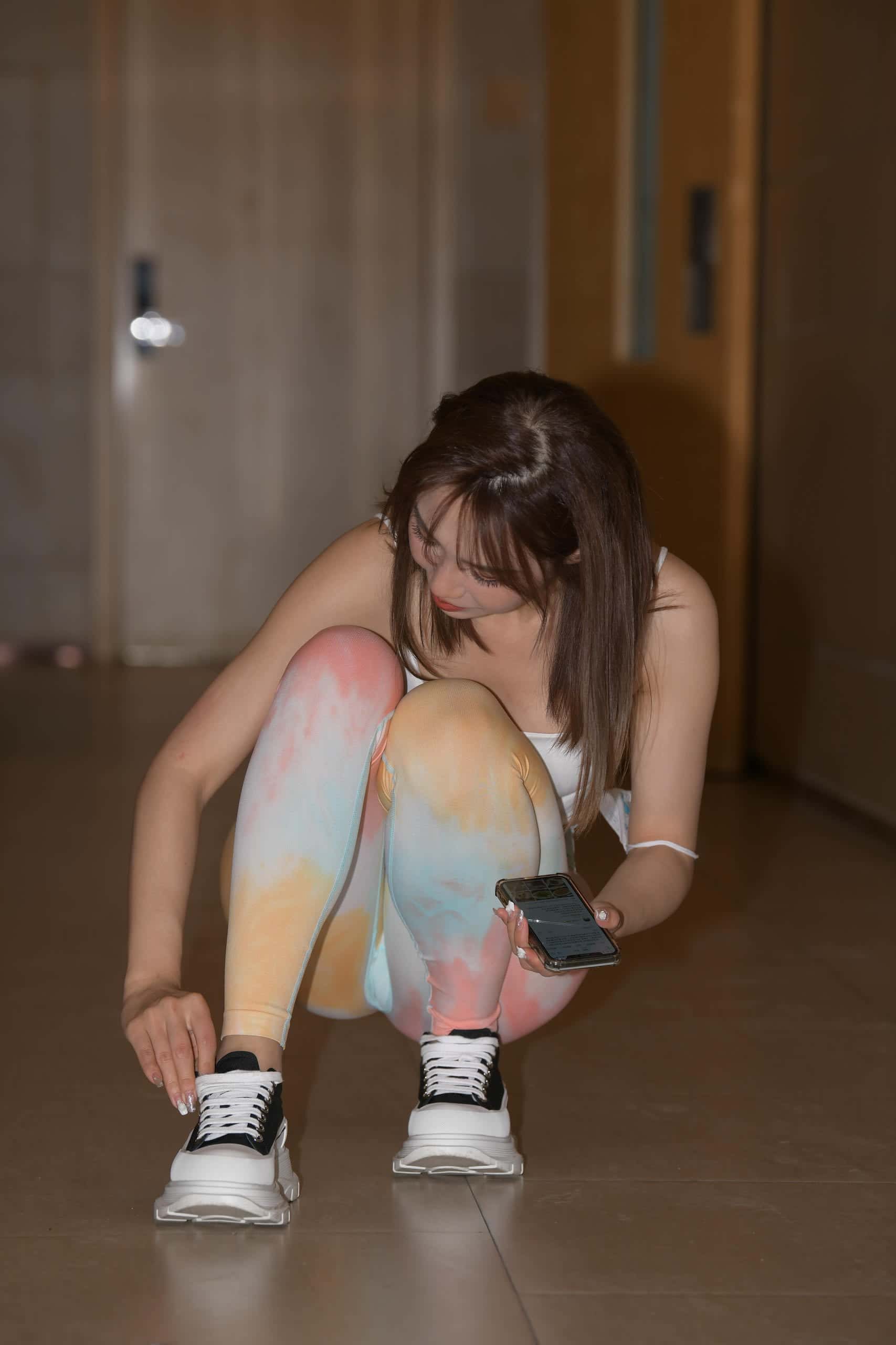 图片[3]-彩虹瑜伽裤妹子【763P】J2921-妹妹图库