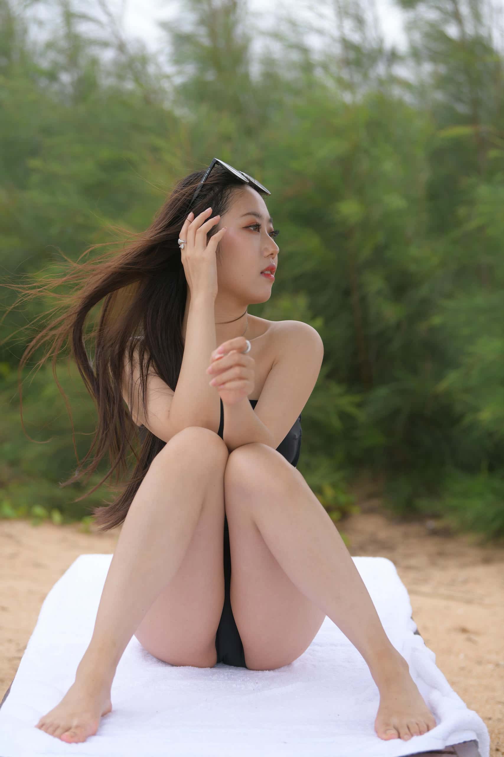 图片[5]-温柔的黑色泳装长发小姐姐【827P】P0227-妹妹图库